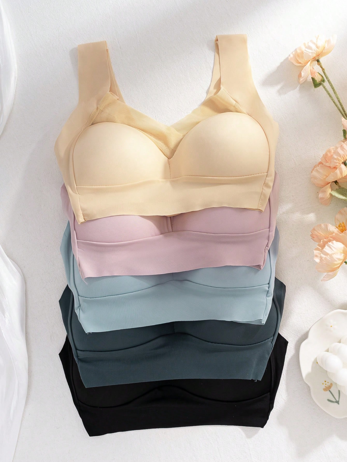 Sleep Bra Bralette - 5 unidades de sujetadores inalámbricos de