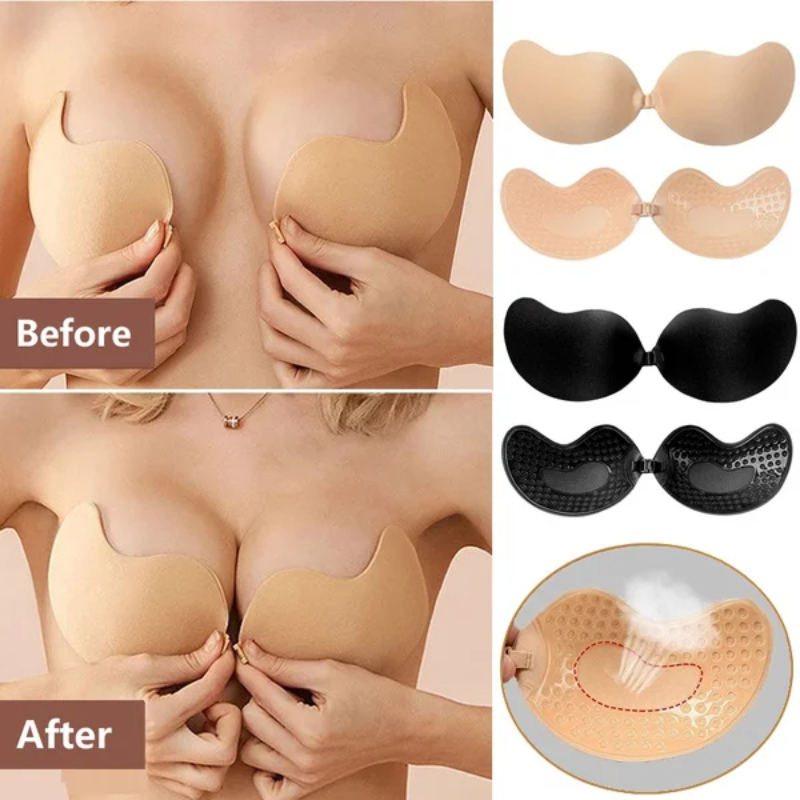 Backless Bra Sticky - 1/2pc sujetador Invisible de realce sin