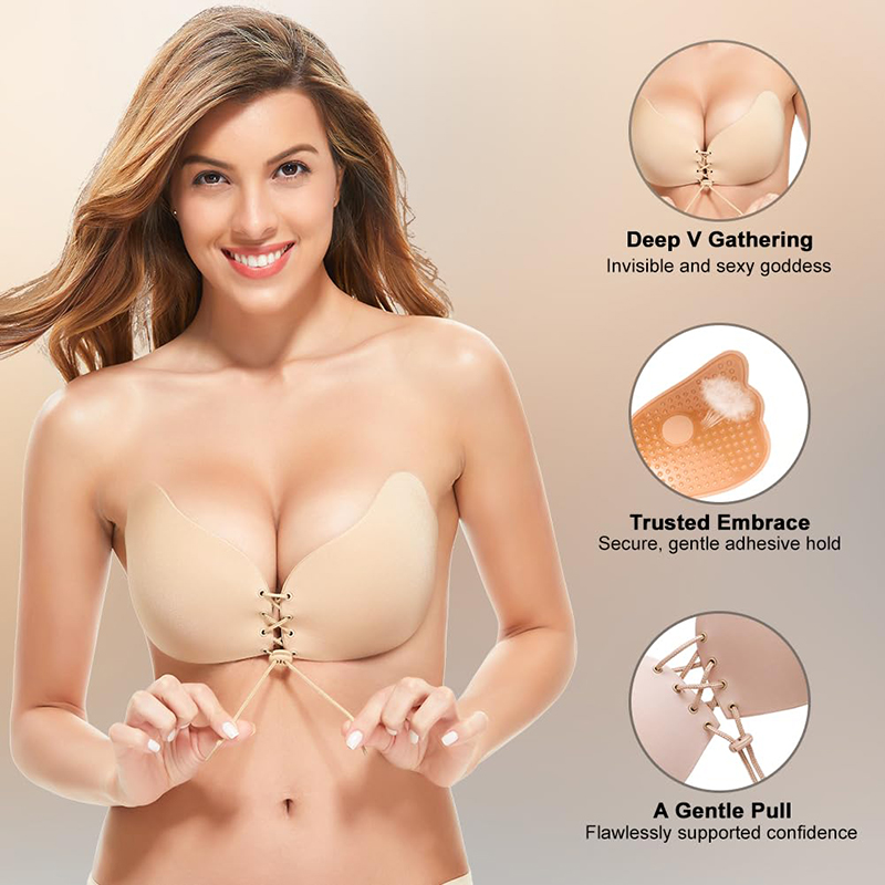 Strapless Bra Adhesive - 1/2 pares de sujetador sin tirantes