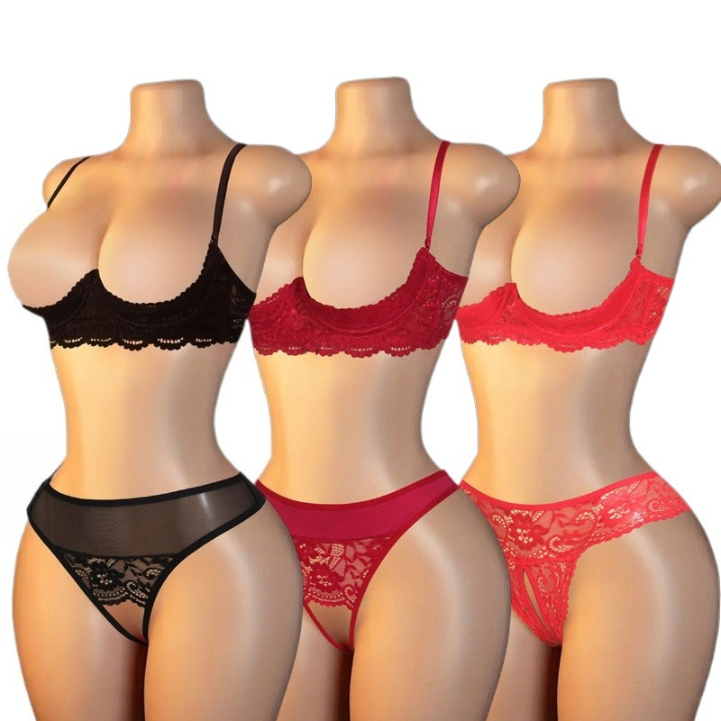 Lace Bralette Set - Conjunto de lencería sexy de encaje