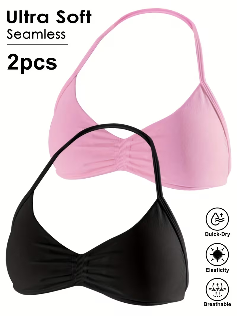 Underwire Bra Padded - 2 piezas Top corto sexy sin