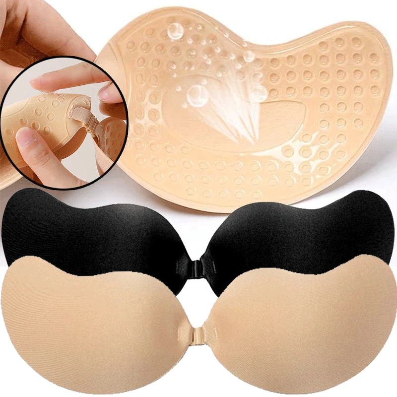 Push Up Bra Silicone - Cubrepezones Adhesivos Reutilizables Tallas A-D, Sujetador