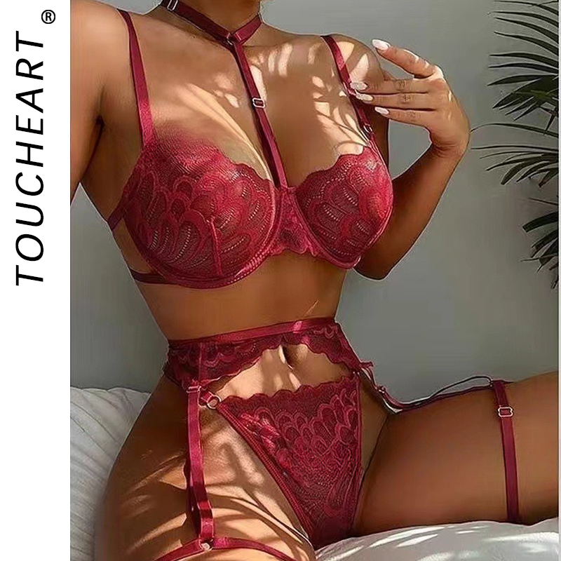 Toucheart-ropa interior Sexy i - Sheer Bra Lace reseña y precio