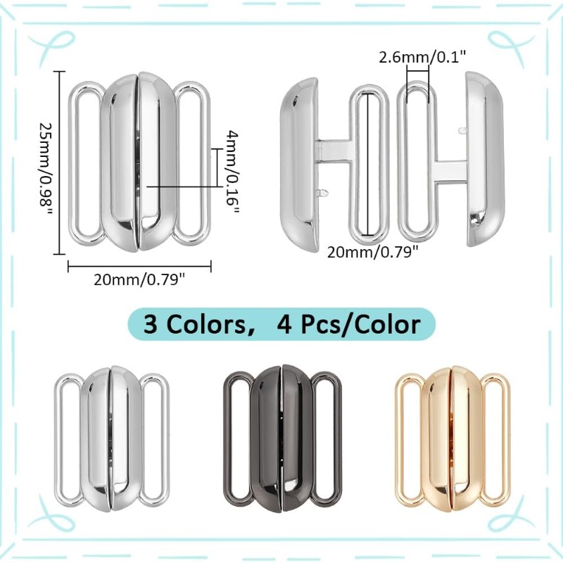 12 juegos de 3 colores cierre  - Nursing Bra Clip reseña y precio