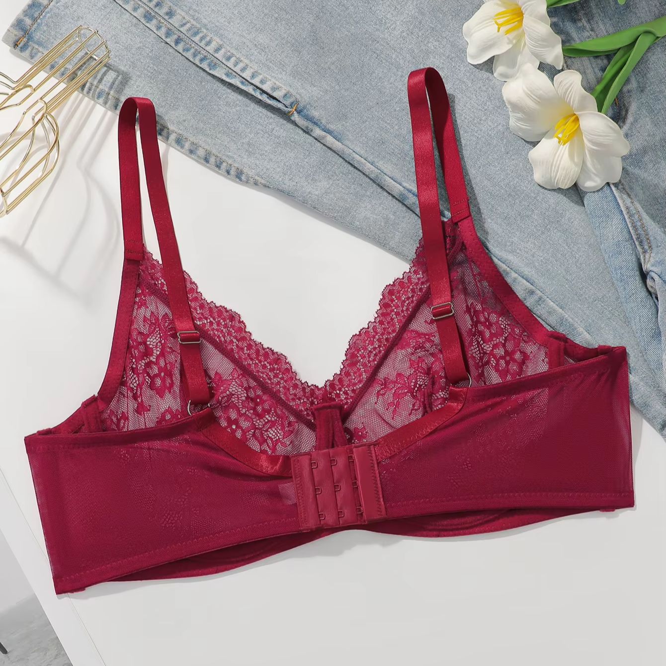 Sujetador de encaje rojo trans - Sheer Mesh Bra reseña y precio