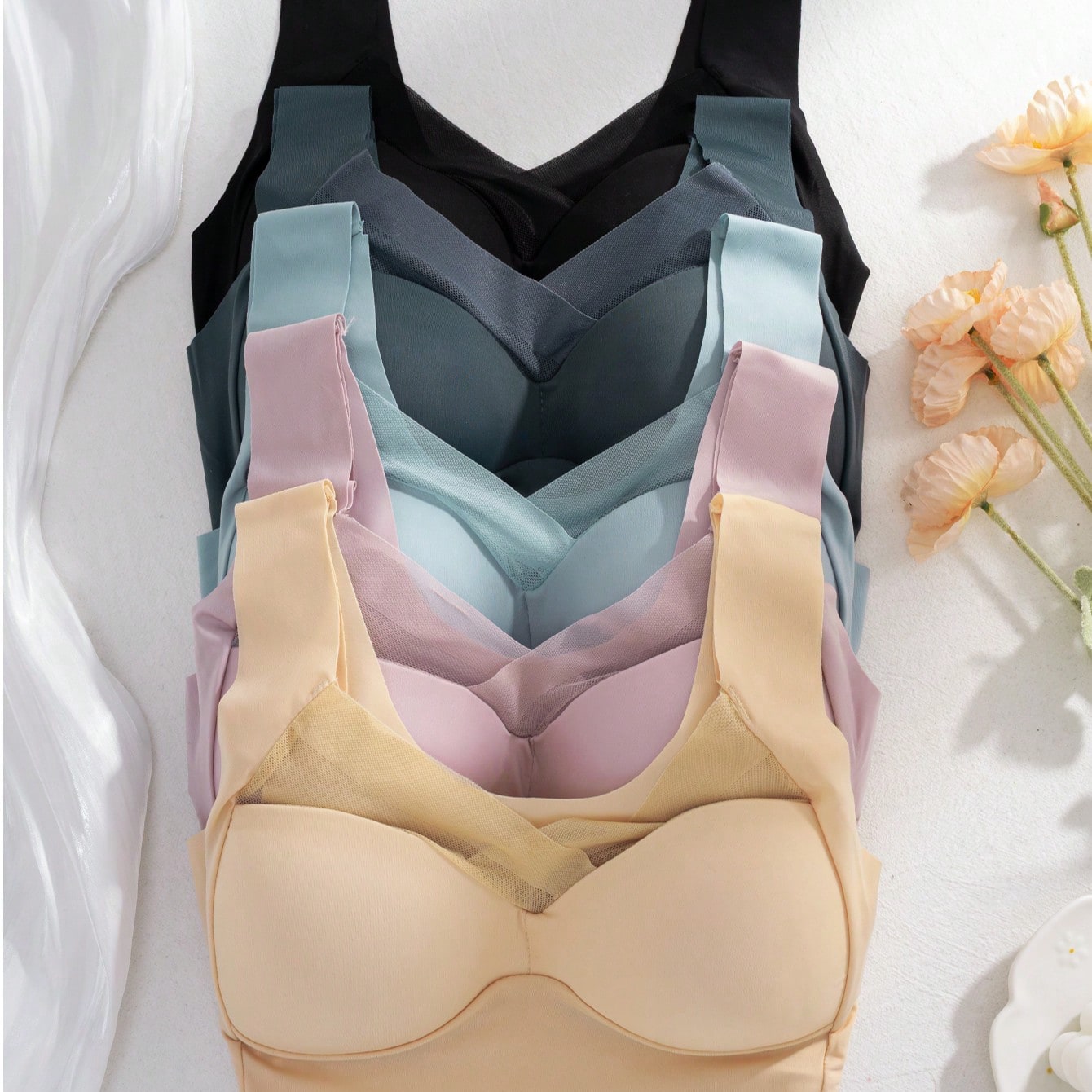5 unidades de sujetadores inal - Sleep Bra Bralette reseña y precio