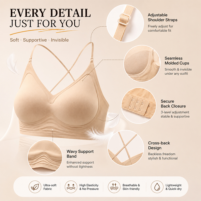 FINETOO Bralette sin costuras  - Sleep Bra Bralette reseña y precio